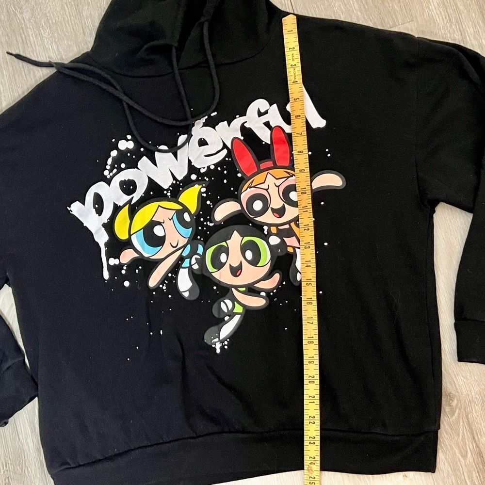 VTG Y2K Powerful Power Puff Girls Cartoon Graphic Crew Neck Sweatshirt Hoodie XL - Picture 2 of 9